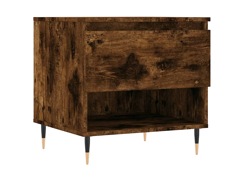 Tables basses 2 pcs chêne fumé 50x46x50 cm bois d'ingénierie