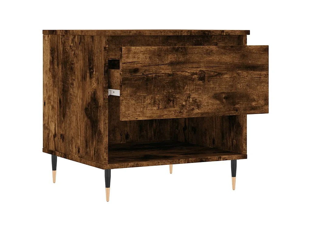 Tables basses 2 pcs chêne fumé 50x46x50 cm bois d'ingénierie