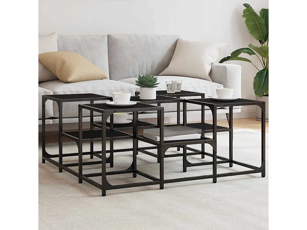 Couchtisch Schwarz 91x91x40 cm Holzwerkstoff