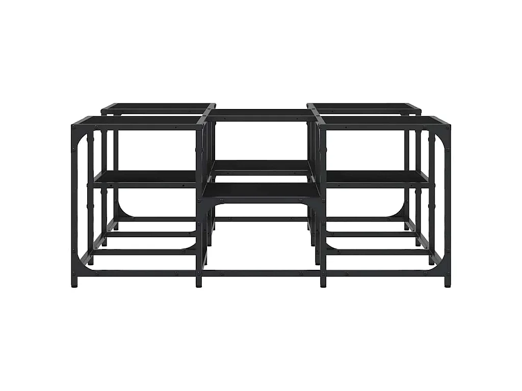Tavolino da Salotto Nero 91x91x40 cm in Legno Multistrato