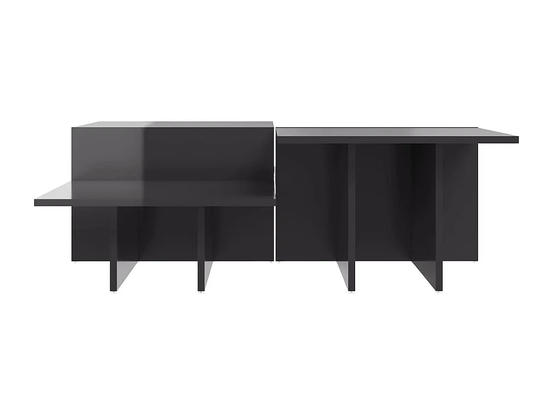 Couchtische 2 Stk. Hochglanz-Grau Holzwerkstoff