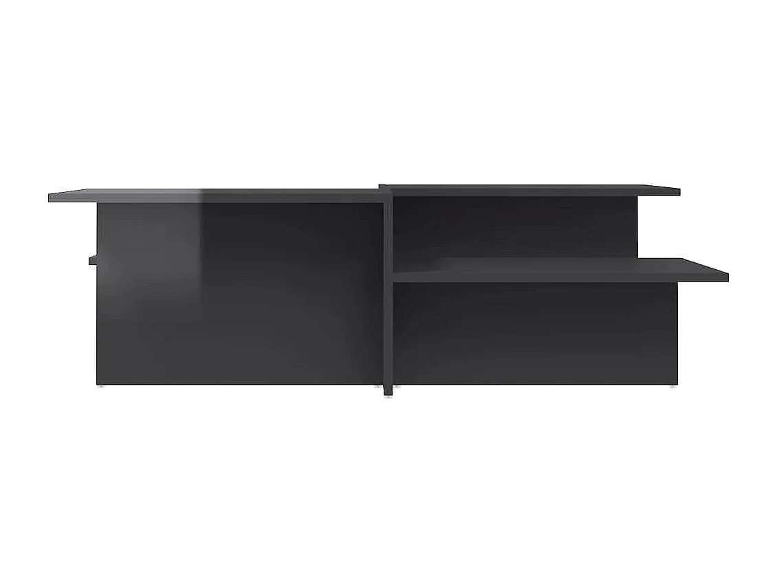 Tables basses 2 pcs gris brillant bois d'ingénierie