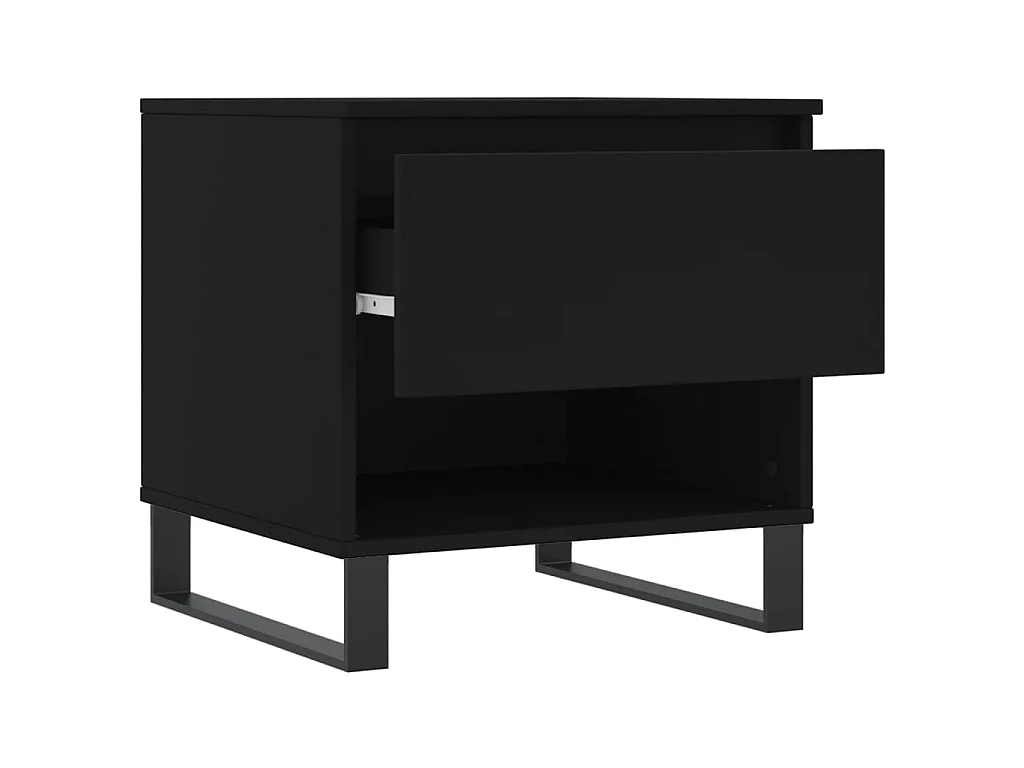 Table basse noir 50x46x50 cm bois d’ingénierie