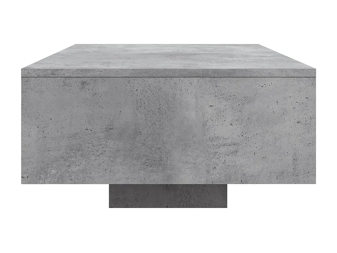 Table basse avec lumières LED gris béton 85x55x31 cm