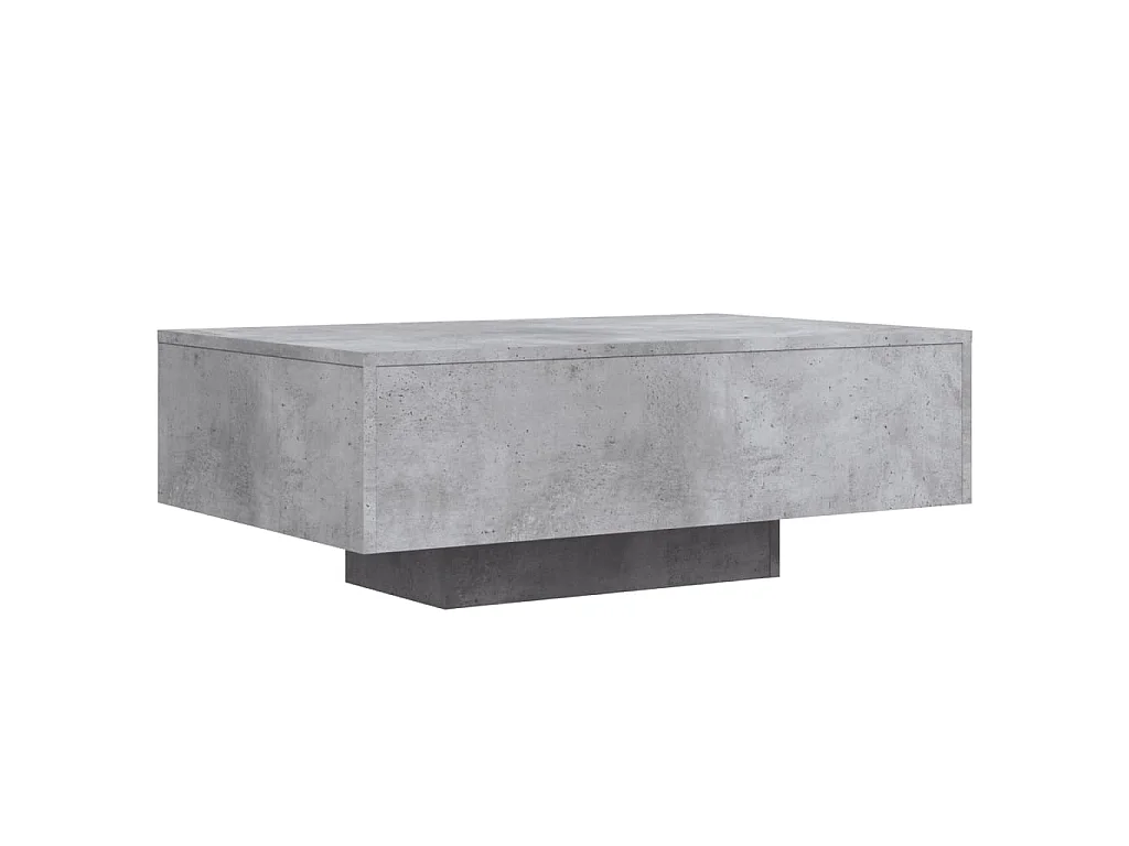 Couchtisch mit LED-Leuchten Betongrau 85x55x31 cm