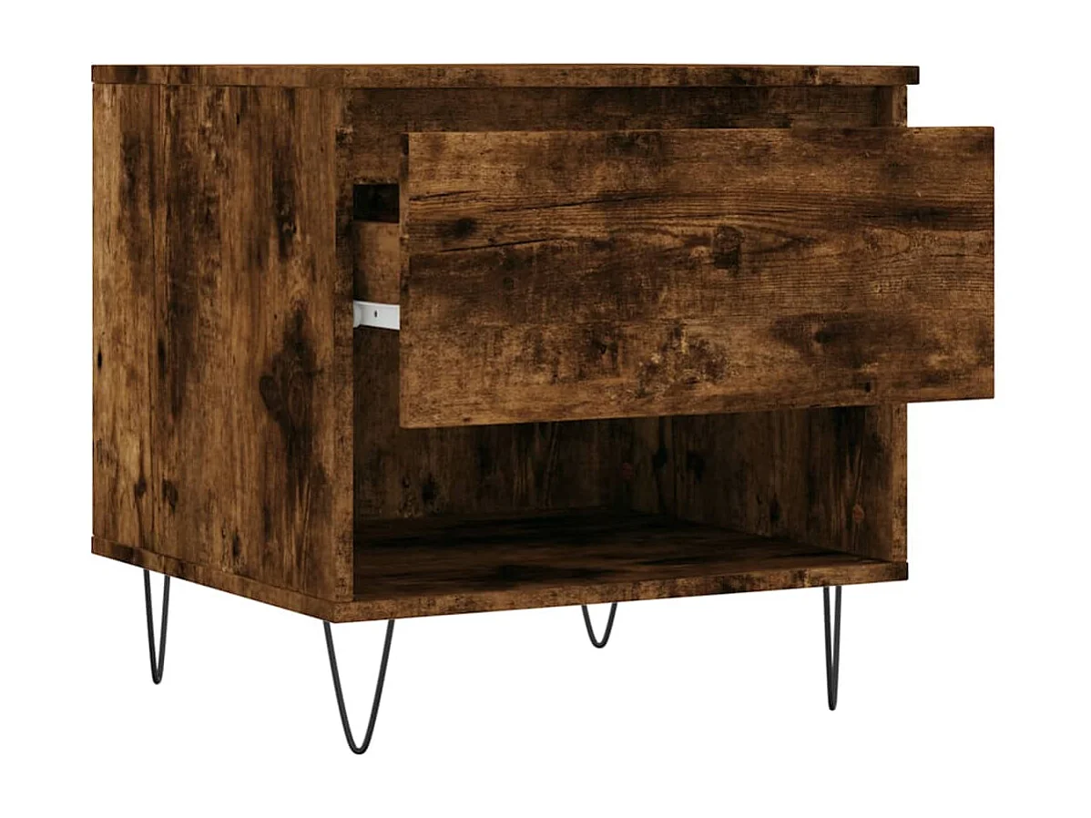 Tables basses 2 pcs chêne fumé 50x46x50 cm bois d'ingénierie