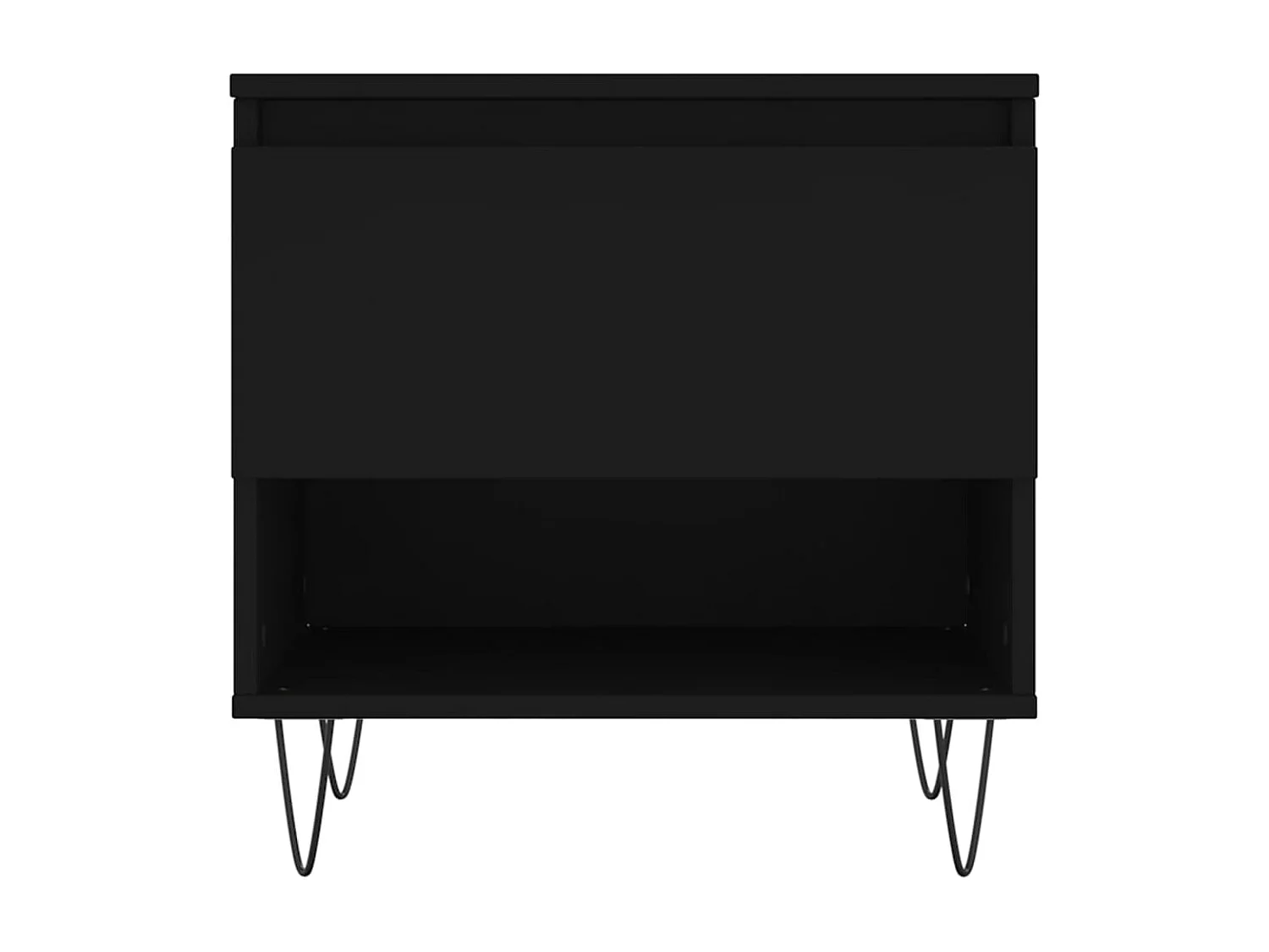 Mesa de centro madera de ingeniería negro 50x46x50 cm