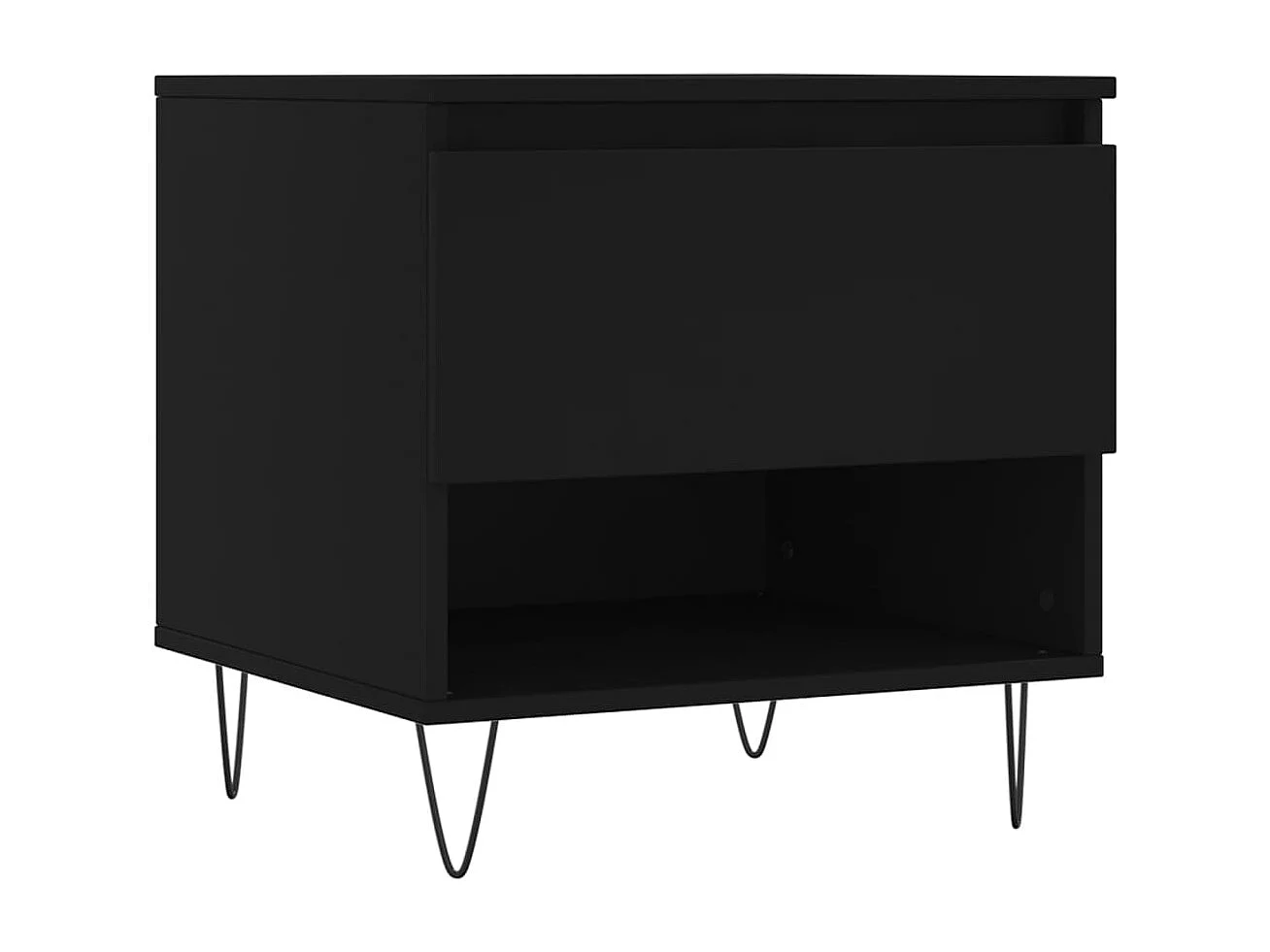 Salontafel 50x46x50 cm bewerkt hout zwart