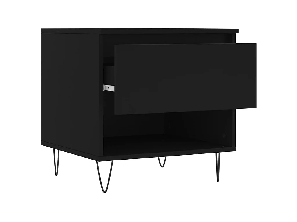 Salontafel 50x46x50 cm bewerkt hout zwart