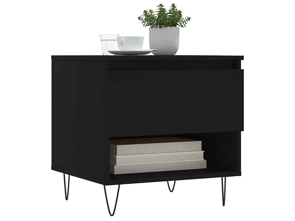 Couchtisch Schwarz 50x46x50 cm Holzwerkstoff