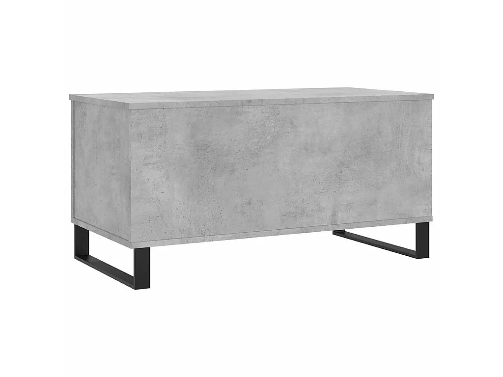 Tavolino Salotto Grigio Cemento 90x44,5x45 cm Legno Multistrato