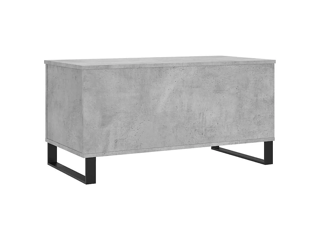 Tavolino Salotto Grigio Cemento 90x44,5x45 cm Legno Multistrato