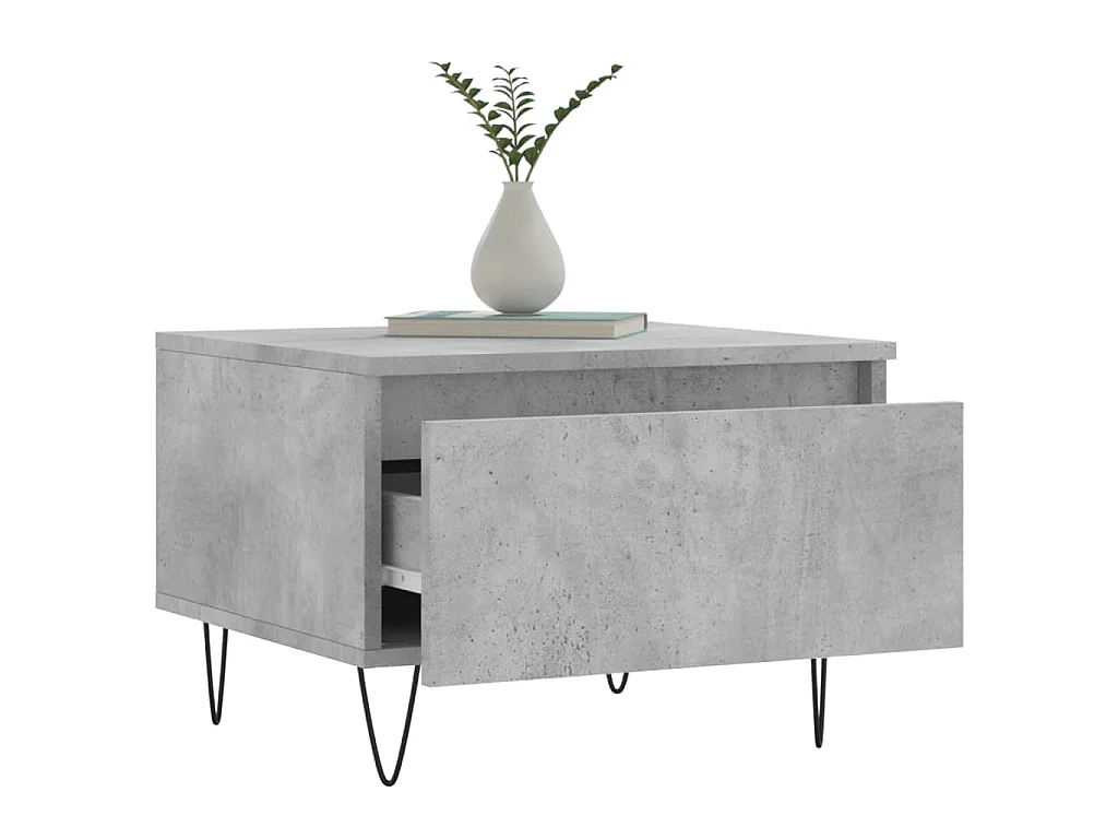 Tables basses 2 pcs gris béton 50x46x35 cm bois d'ingénierie