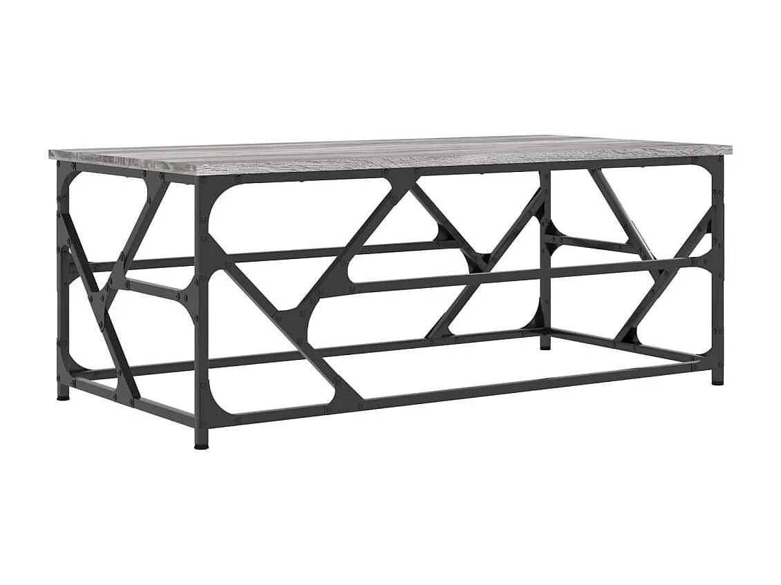 Salontafel 100x50x40 cm bewerkt hout grijs sonoma eikenkleurig