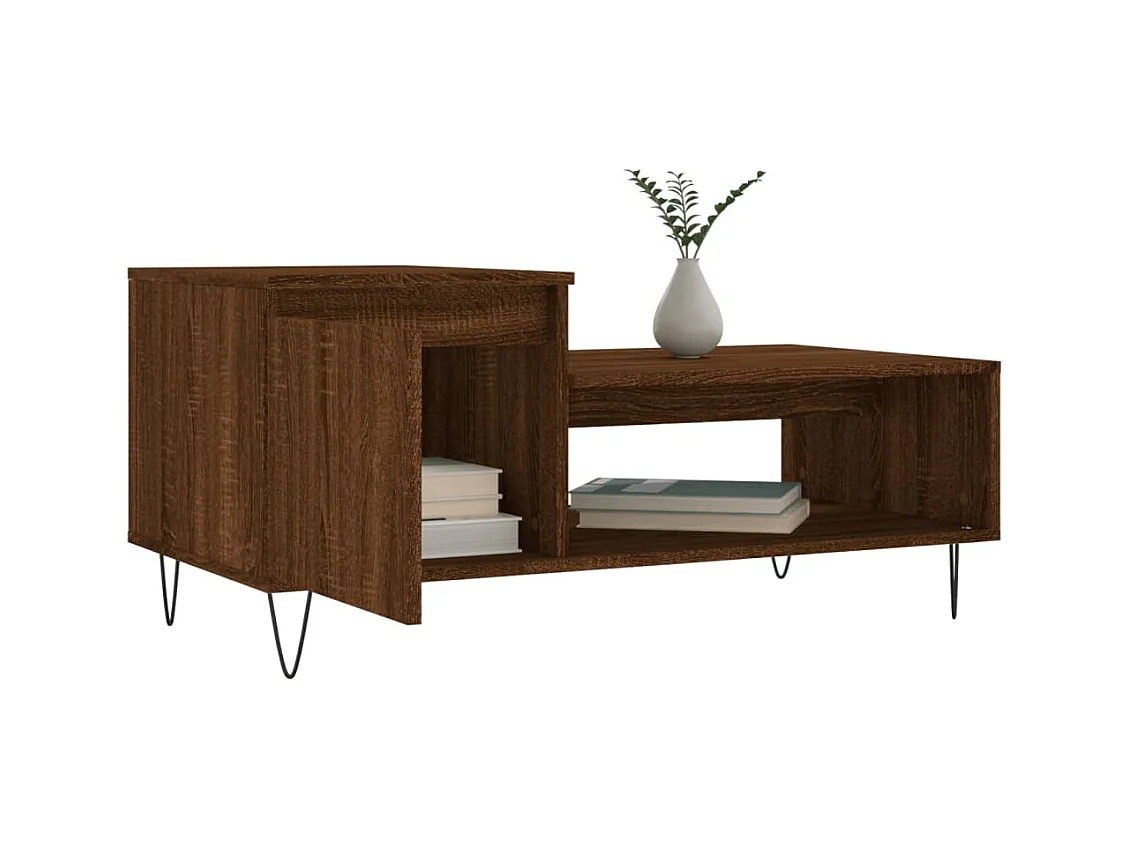 Couchtisch Braun Eichen-Optik 100x50x45 cm Holzwerkstoff