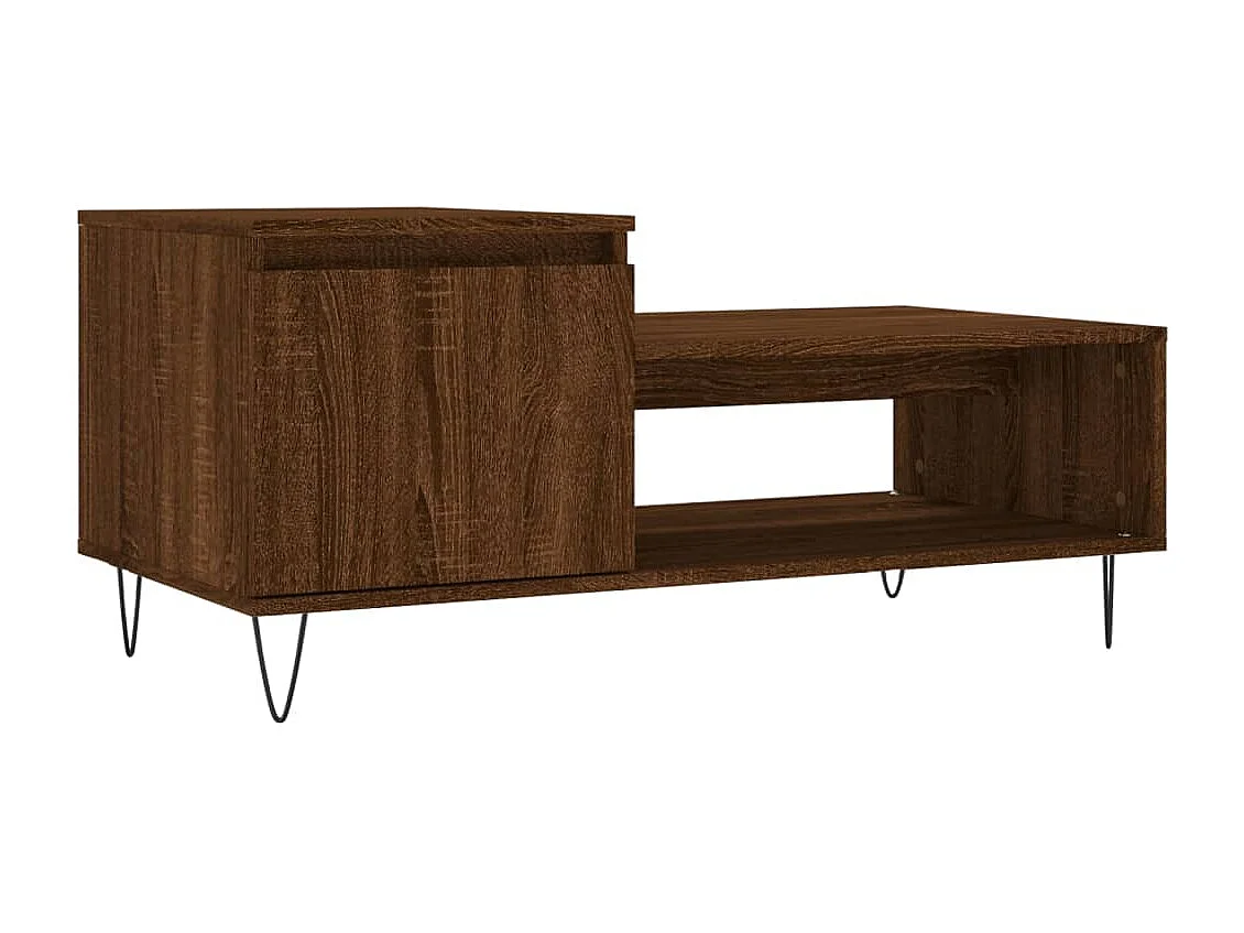 Table basse Chêne marron 100x50x45 cm Bois d'ingénierie