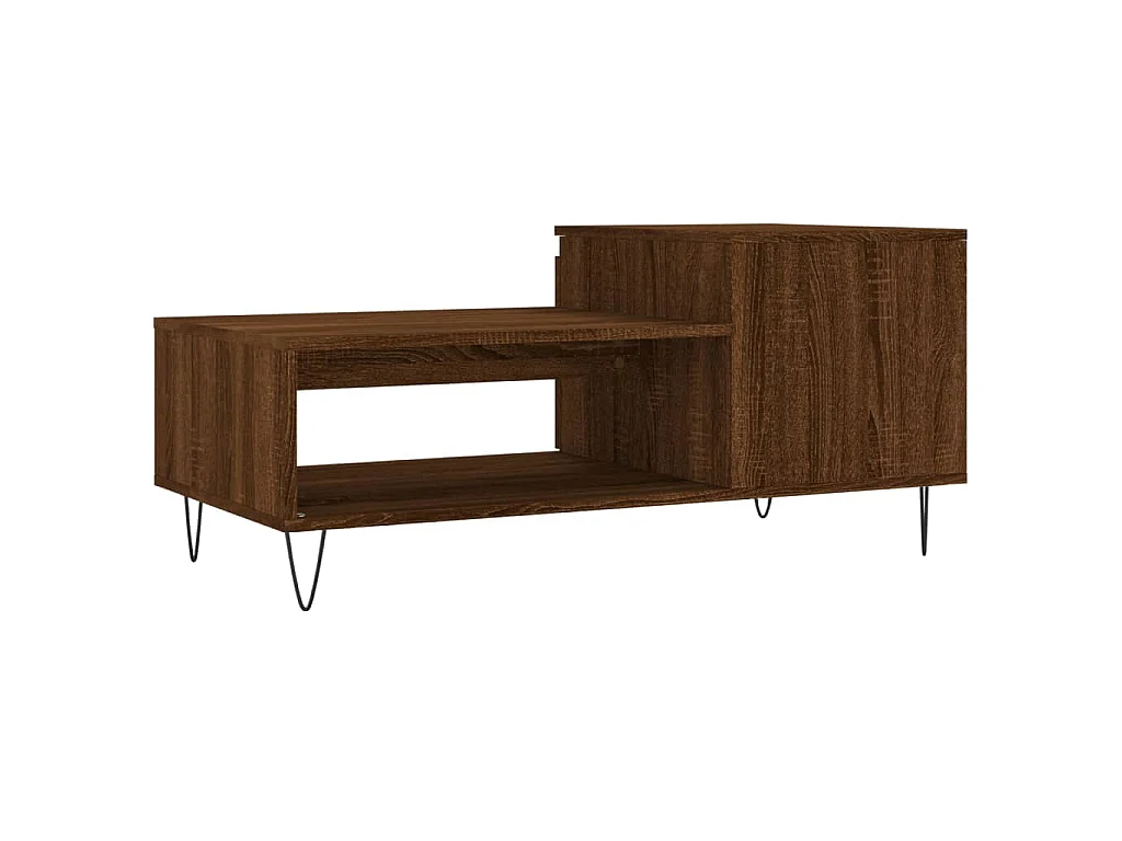 Table basse Chêne marron 100x50x45 cm Bois d'ingénierie