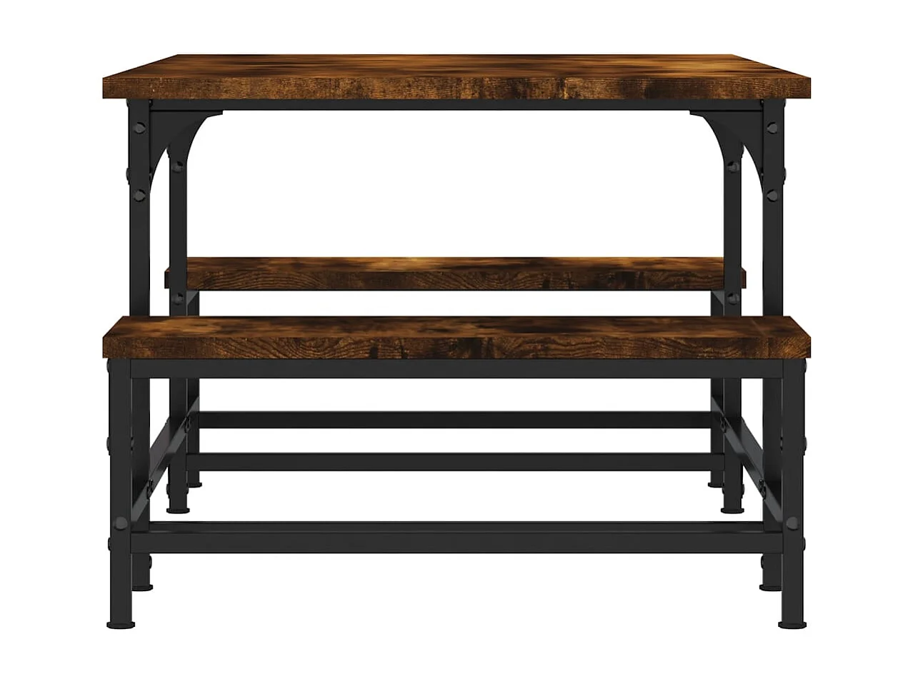 Table basse chêne fumé 100x50,5x40 cm bois d'ingénierie