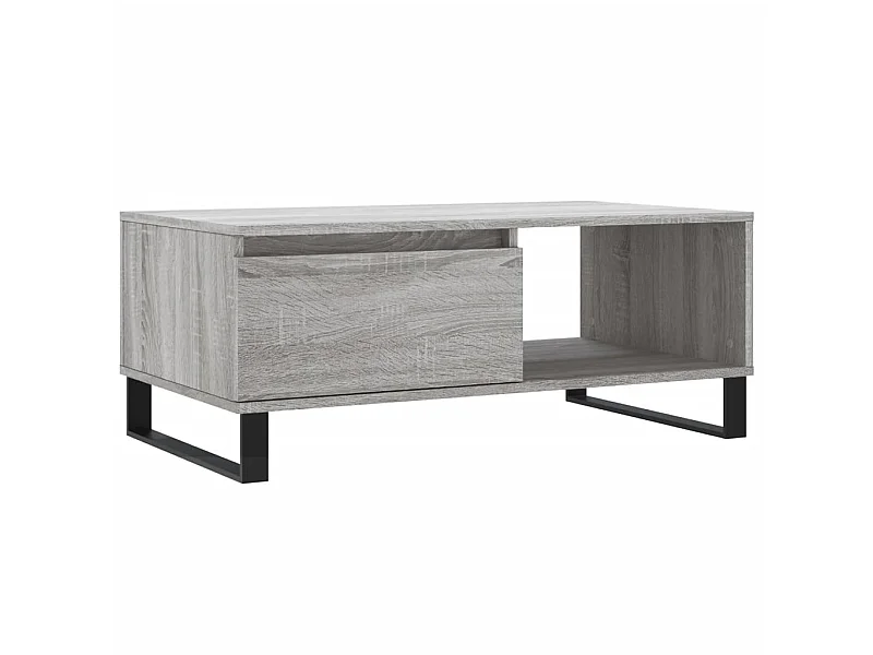 Table basse Sonoma gris 90x50x36,5 cm Bois d'ingénierie