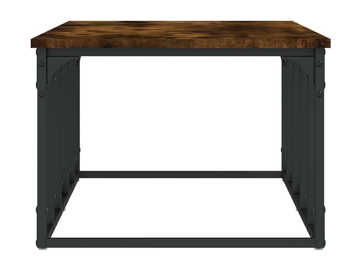 Salontafel 100x50x35,5 cm bewerkt hout gerookt eikenkleurig