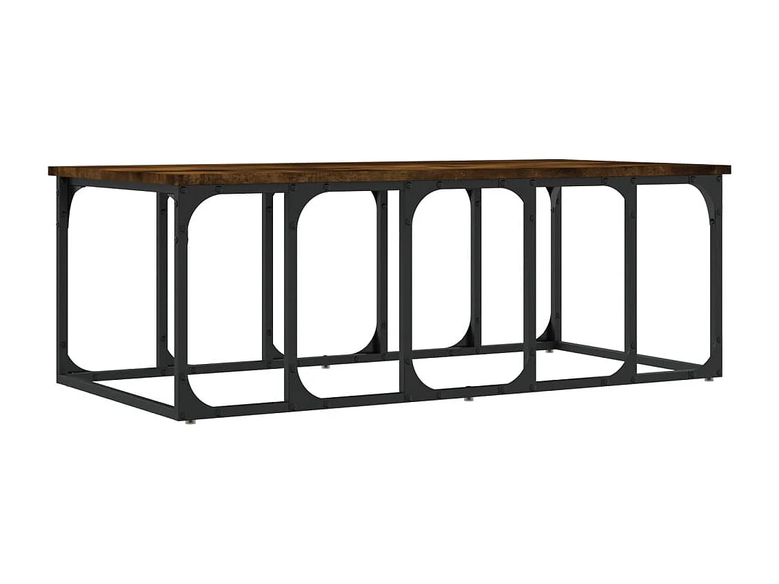 Salontafel 100x50x35,5 cm bewerkt hout gerookt eikenkleurig