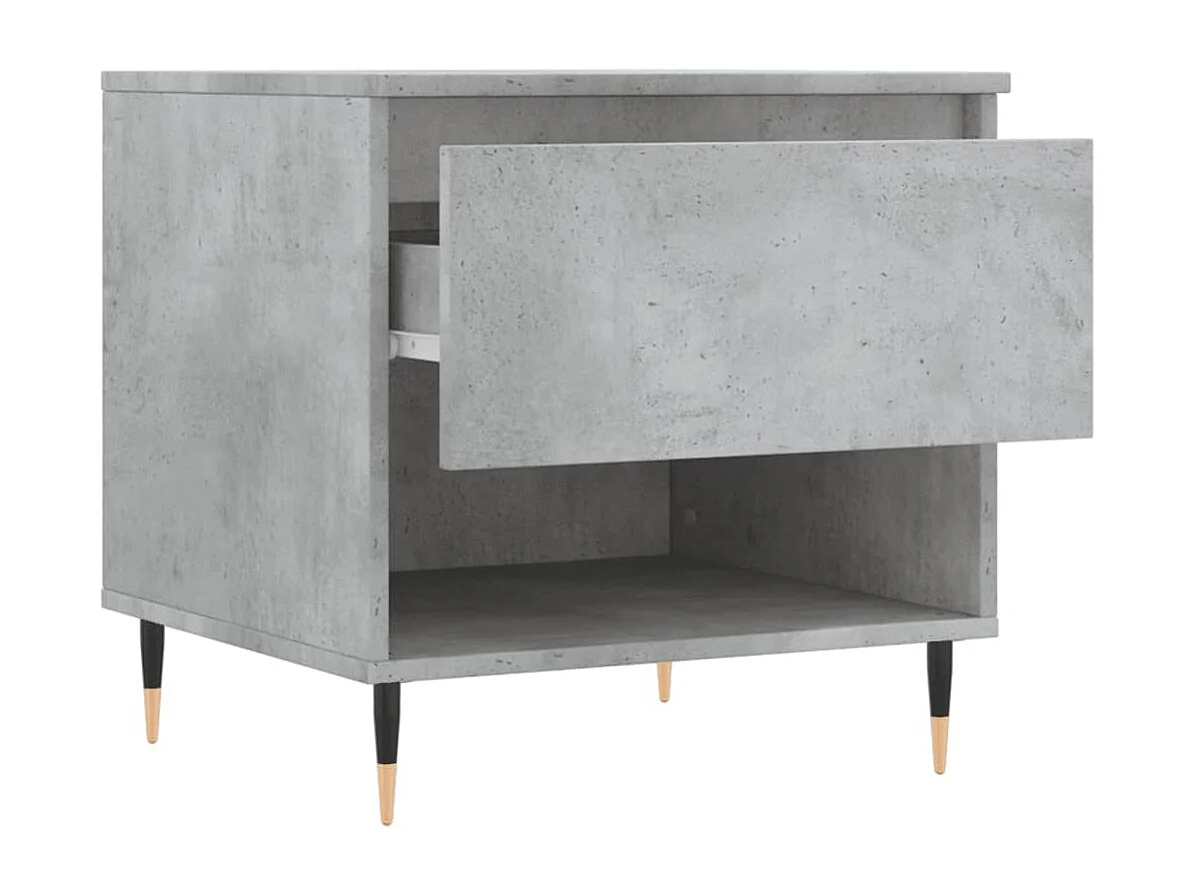 Table basse gris béton 50x46x50 cm bois d'ingénierie