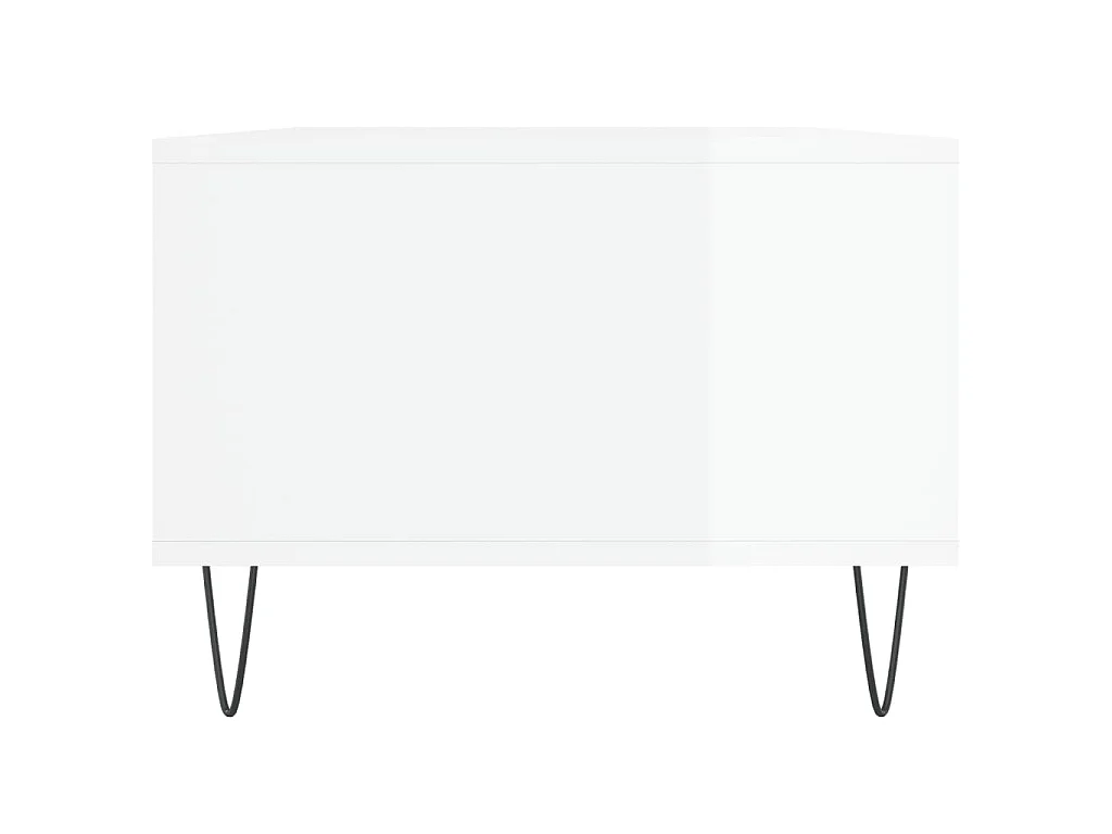 Salontafel 90x50x36,5 cm bewerkt hout hoogglans wit