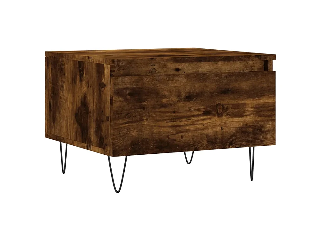 Tables basses 2 pcs chêne fumé 50x46x35 cm bois d'ingénierie