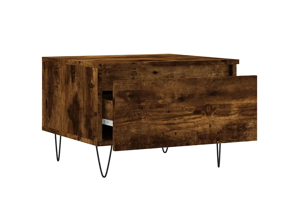 Tables basses 2 pcs chêne fumé 50x46x35 cm bois d'ingénierie