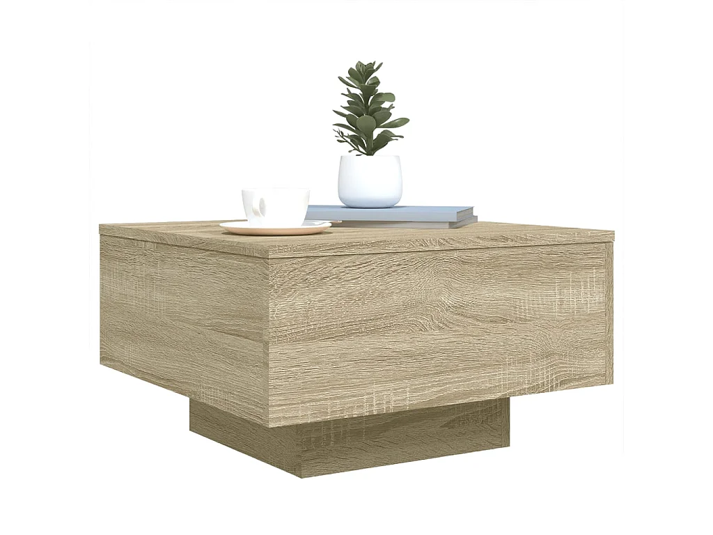 Salontafel 55x55x31 cm bewerkt hout sonoma eikenkleurig