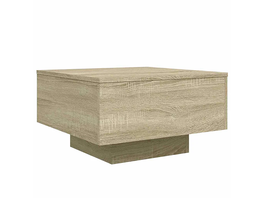 Table basse chêne sonoma 55x55x31 cm bois d'ingénierie