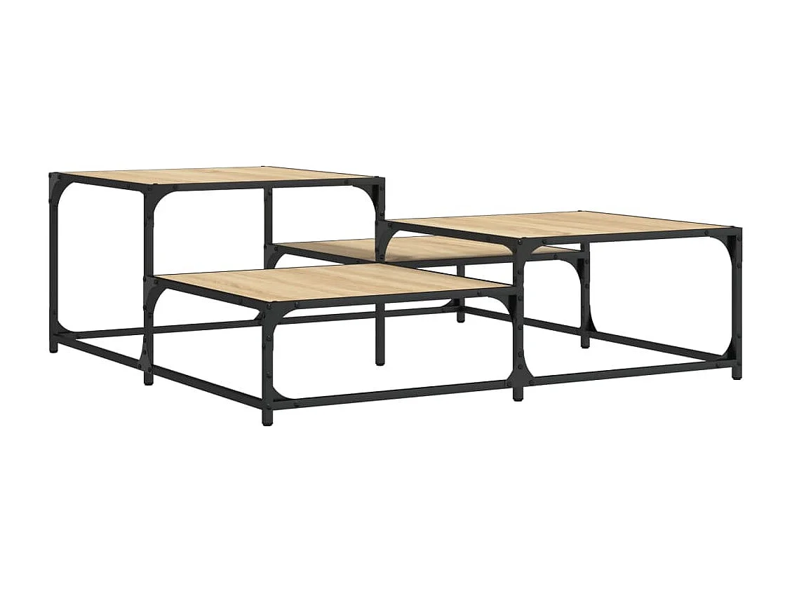 Table basse chêne sonoma 107x107x40 cm bois d'ingénierie