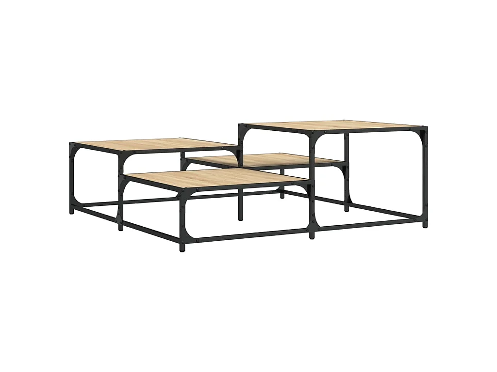 Table basse chêne sonoma 107x107x40 cm bois d'ingénierie