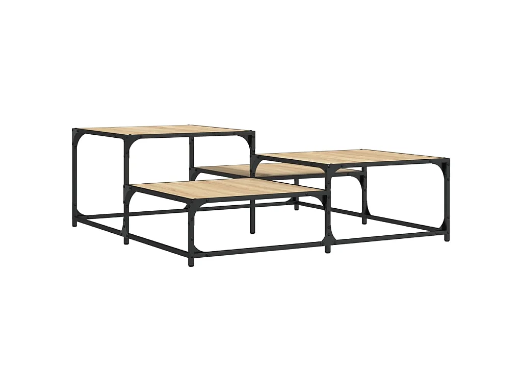 Table basse chêne sonoma 107x107x40 cm bois d'ingénierie