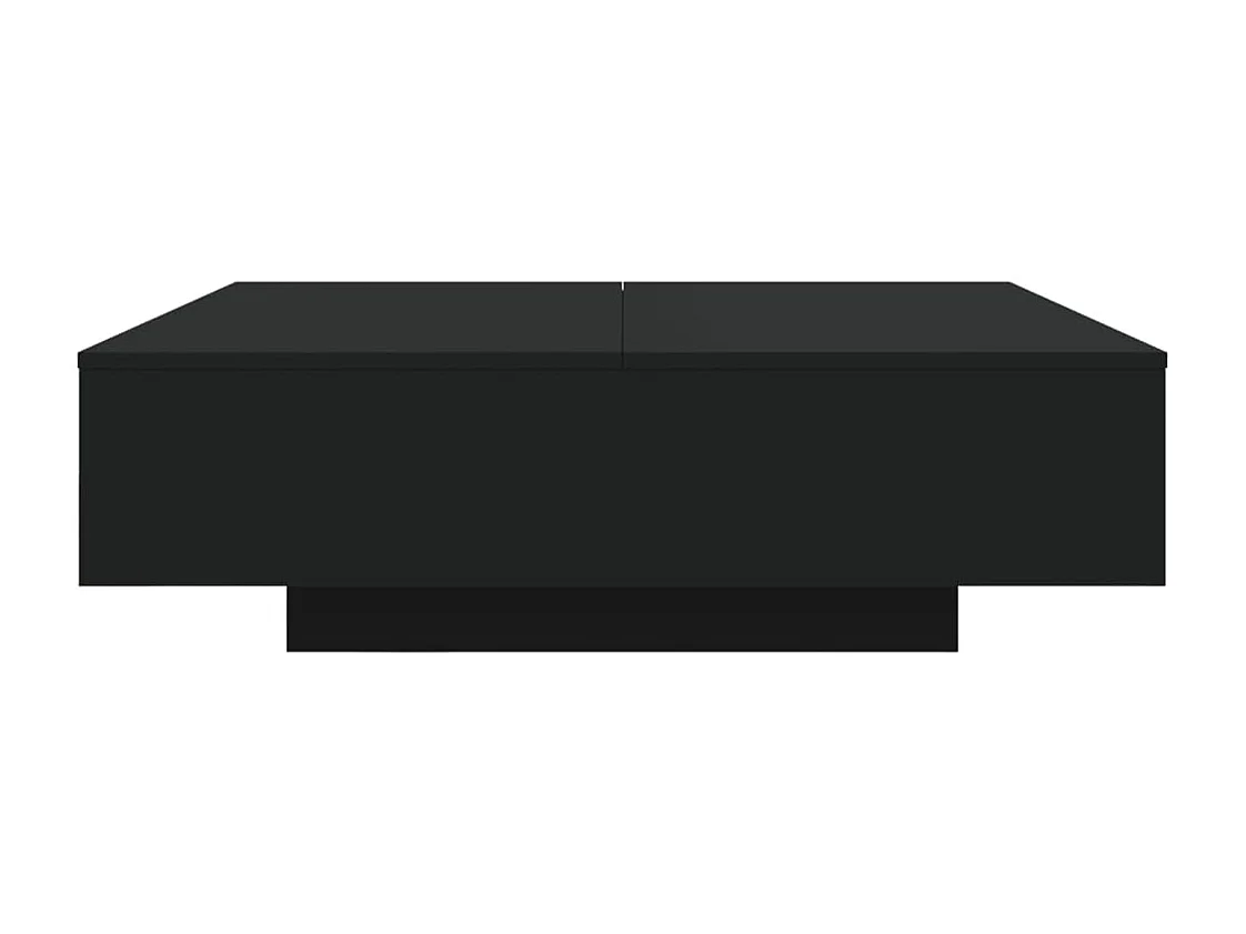 Salontafel met LED-verlichting 100x100x31 cm zwart