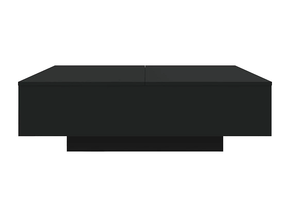 Couchtisch mit LED-Leuchten Schwarz 100x100x31 cm