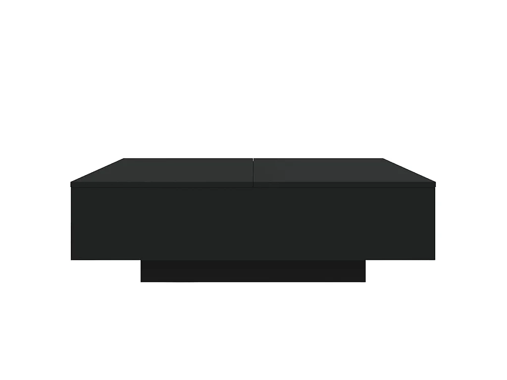 Couchtisch mit LED-Leuchten Schwarz 100x100x31 cm