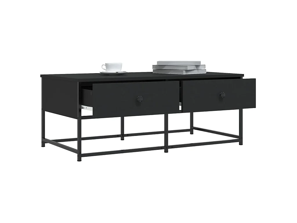 Table basse noir 100x51x40 cm bois d'ingénierie