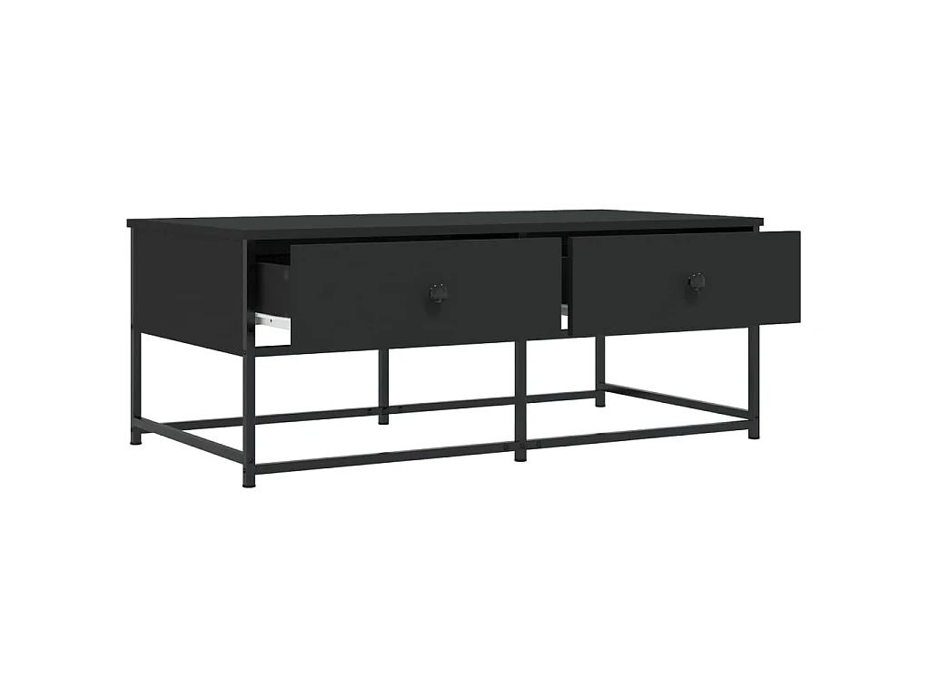 Table basse noir 100x51x40 cm bois d'ingénierie