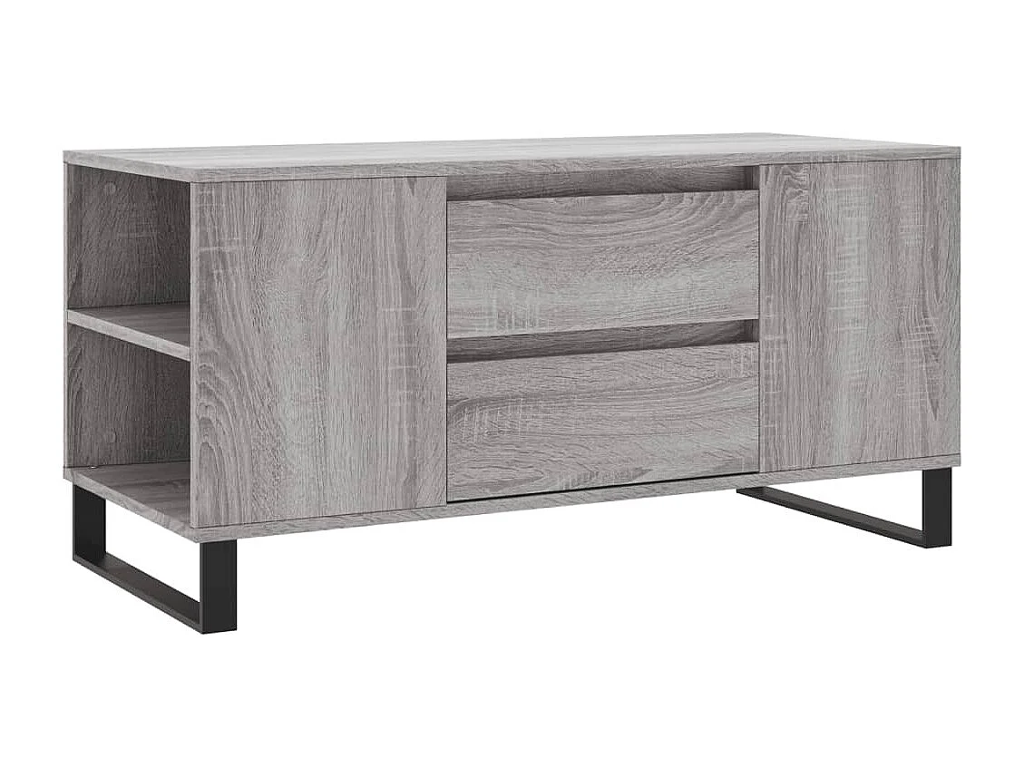 Table basse sonoma gris 102x44,5x50 cm bois d'ingénierie