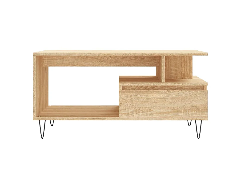 Tavolino da Salotto Rovere Sonoma 90x49x45 cm Legno Multistrato