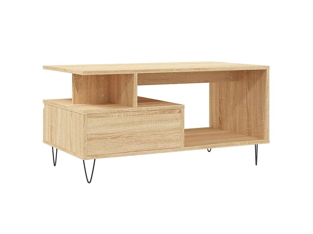 Tavolino da Salotto Rovere Sonoma 90x49x45 cm Legno Multistrato