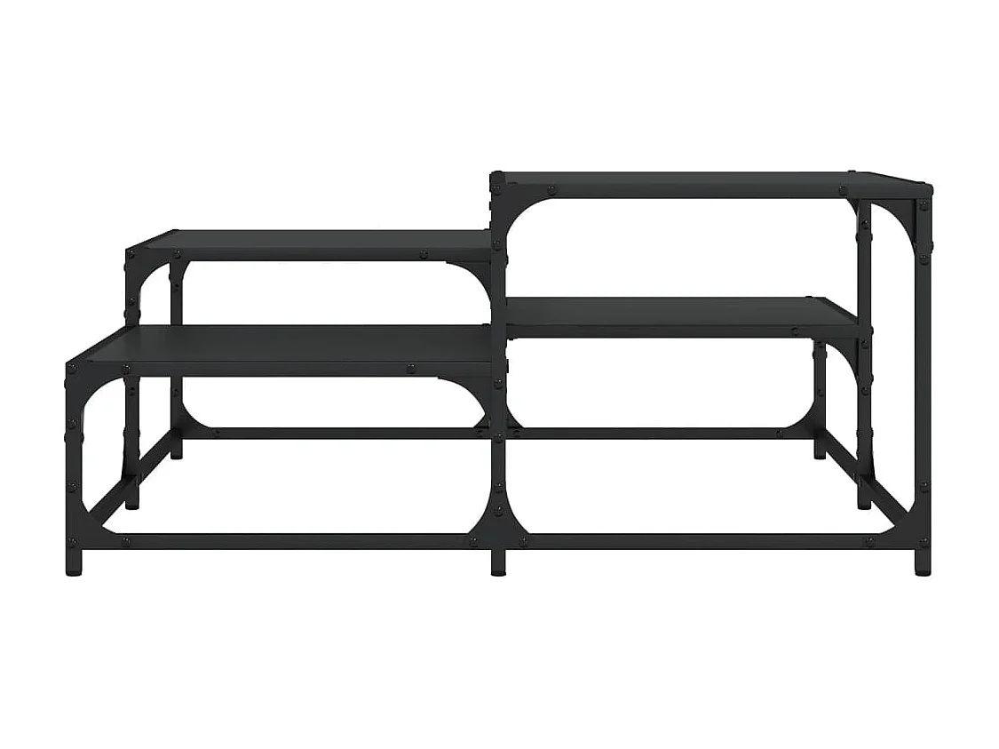 Salontafel 87,5x87,5x40 cm bewerkt hout zwart