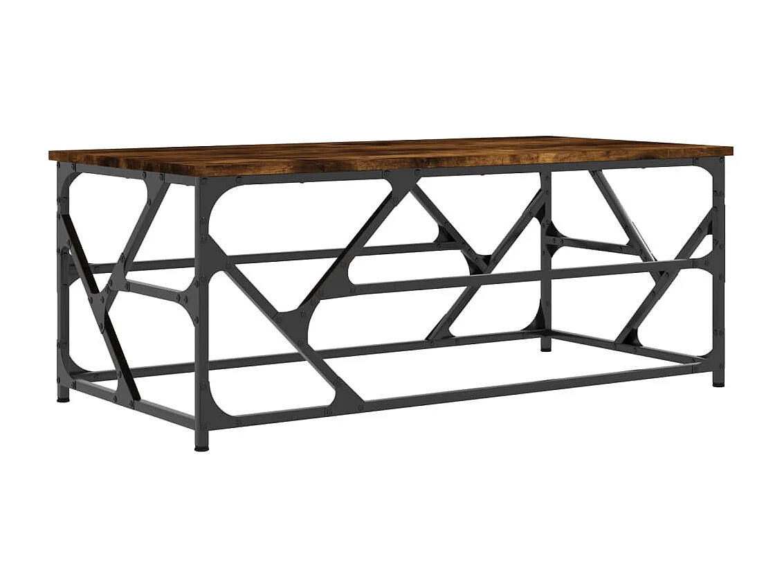 Table basse Chêne fumé 100x50x40 cm Bois d'ingénierie