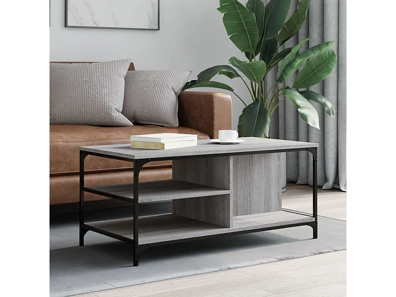 Couchtisch Grau Sonoma 100x50x45 cm Holzwerkstoff