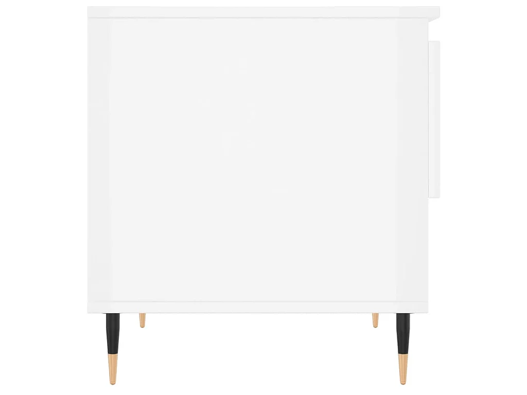 Tables basses 2 pcs blanc brillant 50x46x50cm bois d'ingénierie