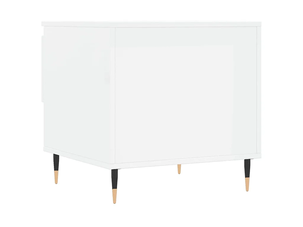 Tables basses 2 pcs blanc brillant 50x46x50cm bois d'ingénierie