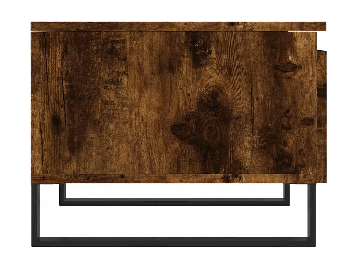 Salontafels 2 st 50x46x35 cm bewerkt hout gerookt eikenkleurig