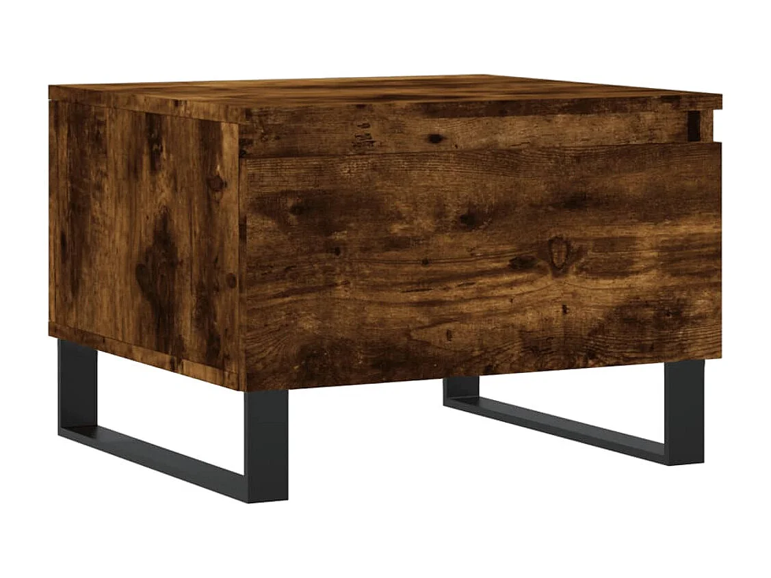 Salontafels 2 st 50x46x35 cm bewerkt hout gerookt eikenkleurig