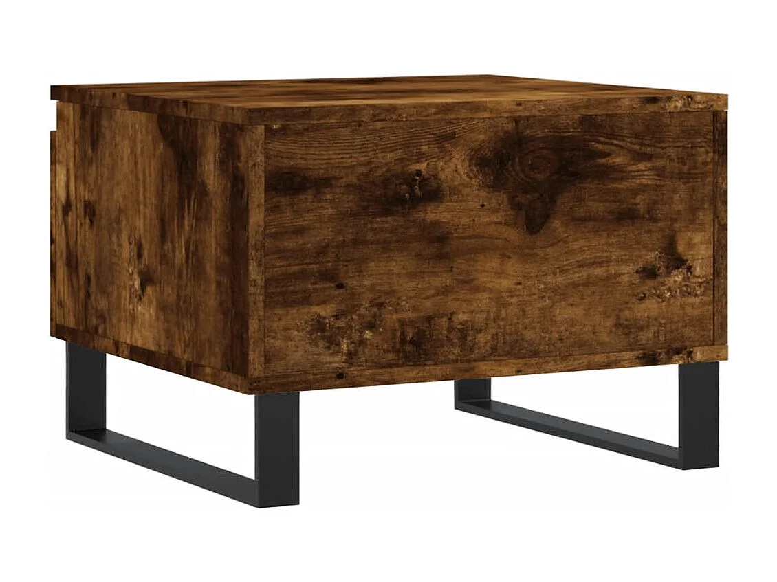 Salontafels 2 st 50x46x35 cm bewerkt hout gerookt eikenkleurig